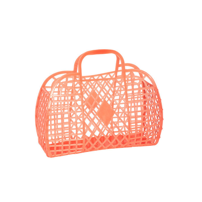 Small Retro Basket, Neon Orange