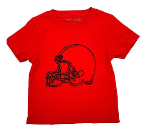 Red/Black Football Helmet Short-Sleeve T-Shirt