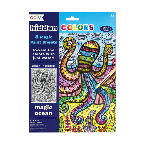 hidden colors magic paint sheets - magic ocean