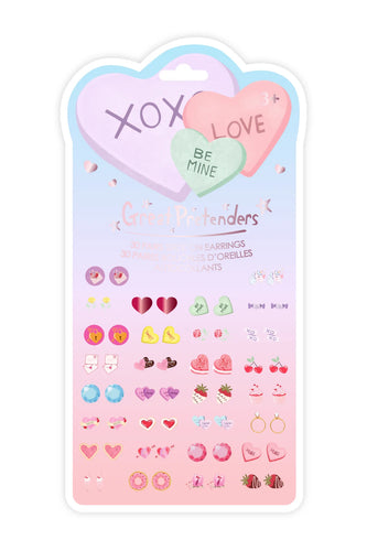 CANDY HEART VALENTINE STICKER EARRINGS