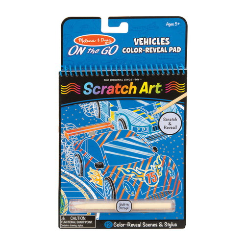 On the Go Scratch Art Color Reveal Pad - Vehicles