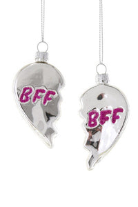 BFF heart ornaments