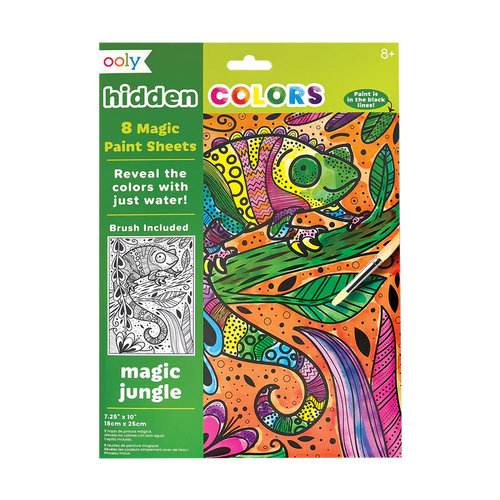 hidden colors magic paint sheets - magic jungle