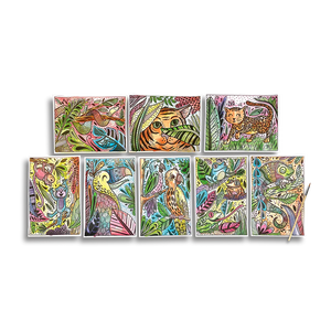 hidden colors magic paint sheets - magic jungle