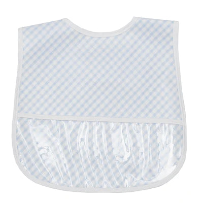 BLUE CHECK WIPEABLE BIB