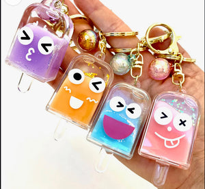 Ice Pop Face Key Charm