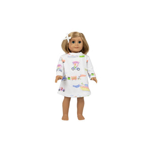 Dolly's Long Sleeve Polly Play Dress Happy Travels