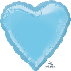 Heart balloon in Iridescent Pearl Light Blue