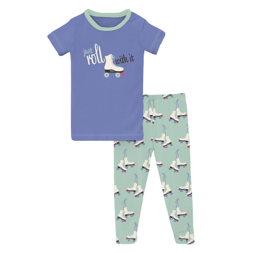 Pistachio Roller Skates Pajama Set