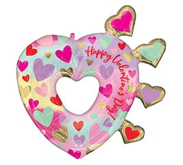 Open heart pastel balloon