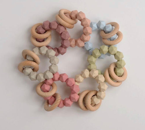 Abby Teething Rattle (multiple colors)