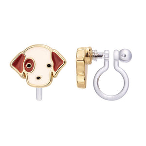 Clip-On Perky Puppy Earrings
