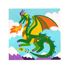 colorific canvas paint by number kit - fantastic dragon