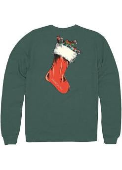 Christmas Stocking LS Tee Hunter Heather