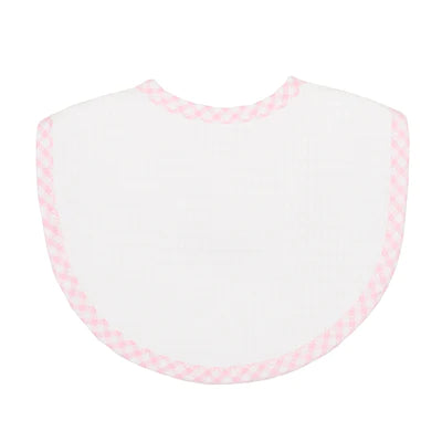 Pink Check Cloth Bib