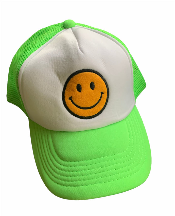 Smiley Face Trucker Hat, Multiple Colors.