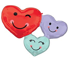 Cute Heart Trio Balloon