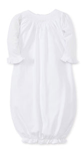 White Ruffle Smock Gown
