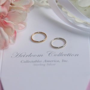 Infant Baby Ring Sterling Silver with 14kt. Yellow Gold Finish