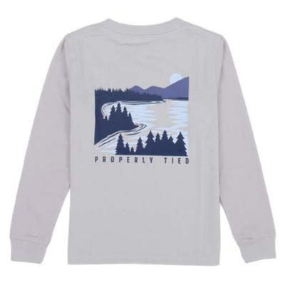 Lakeside LS Tee, Ice Grey