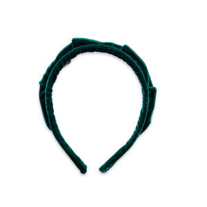 Velvet Crown Headband, Forest Green