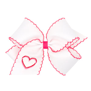King Heart Embroidery Bow