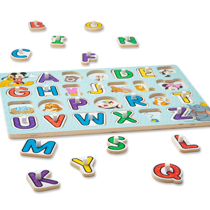 Disney Classics Wooden Alphabet Peg Puzzle