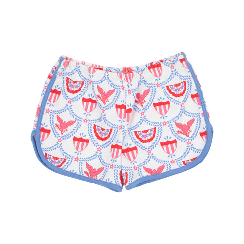 Cheryl Shorts American Swag With Barbados Blue