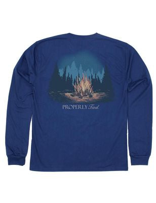 Campfire LS Tee, River Blue