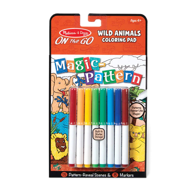 Magic-Pattern – Wild Animals Coloring Pad - On the Go Travel Activity