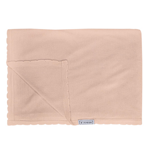 Peach Blossom Solid Knitted Stroller Blanket