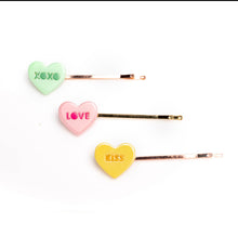 Candy Heart Pastel Shades Bobby Pin Set