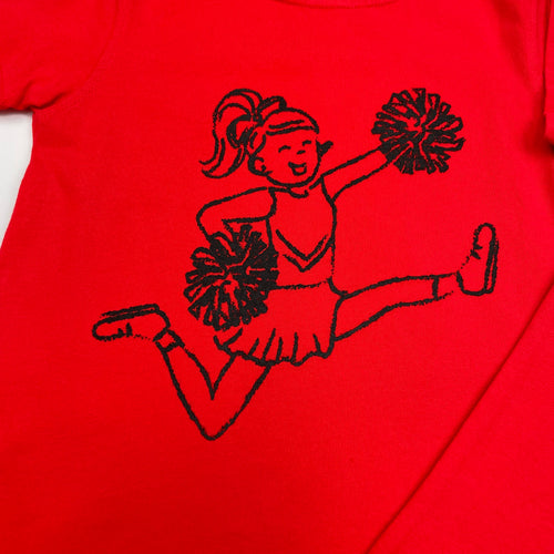 Red/Black Cheerleader Short-Sleeve T-Shirt