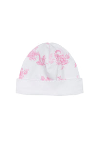 Pink Toile Baby Hat