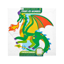 colorific canvas paint by number kit - fantastic dragon