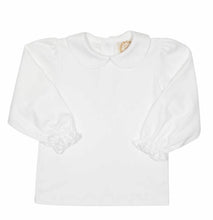 Maude's Peter Pan Collar Shirt (Long Sleeve Pima) Worth Avenue White