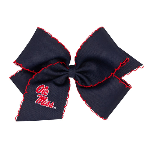 Ole Miss Moonstitch Logo Bow