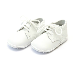LAmour Boys White Leather Lace Up