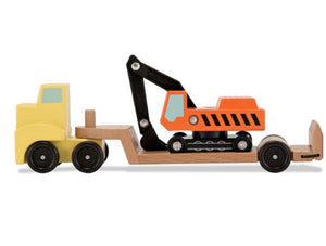 Trailer & Excavator Wooden Vehicles Play Set