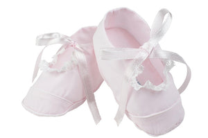 Pink NB Girls Mary Jane Lace Booties