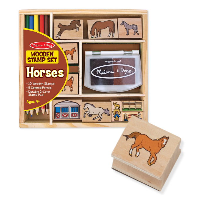 Wooden Stamp Set - Horses