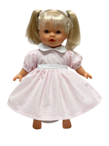 Light Pink Gingham 10” Doll Dress (Doll Sold Separately)
