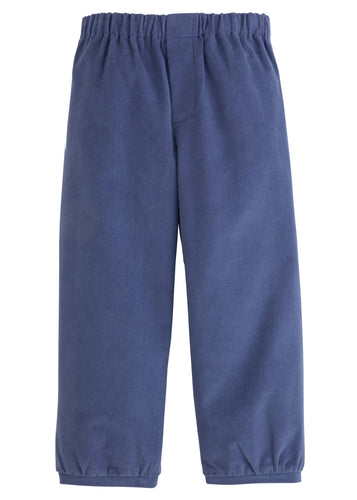 Banded Pull on Pant, Gray Blue Corduroy