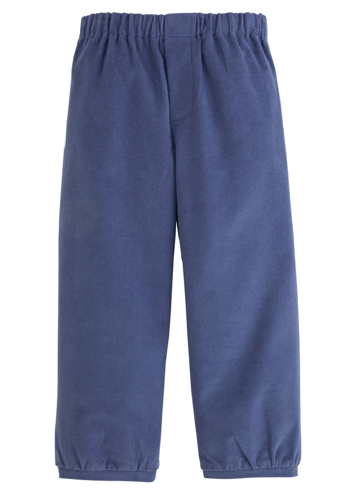 Banded Pull on Pant, Gray Blue Corduroy 12m