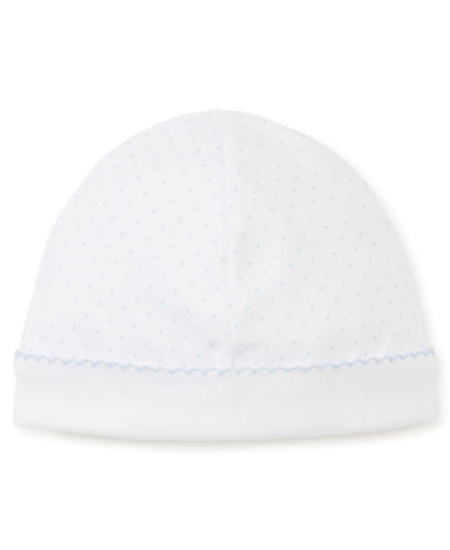 White/Blue New Kissy Dots Print Hat