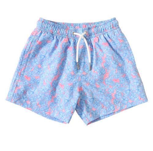 Floral Turtles Swim Trunks