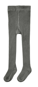 Solid Ribbed Tight, Charcoal