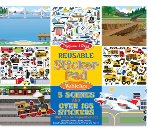 Reusable Sticker Pad - Vehicles