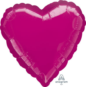 Heart balloon in Metallic Fuchsia