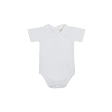 Peter Pan Collar Shirt & Onesie (Short Sleeve Pima) Worth Avenue White